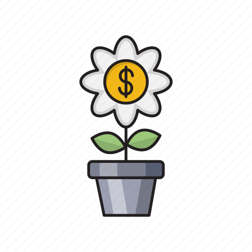 Dollar, growth, increase, plant, profit icon - Download on Iconfinder