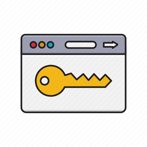 Key, lock, private, webpage, window icon - Download on Iconfinder