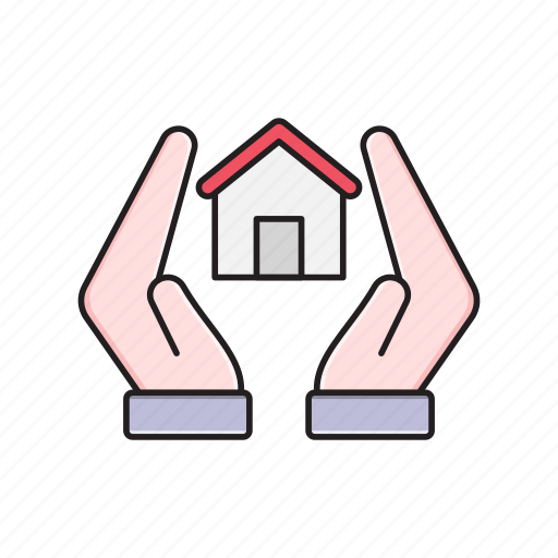 Hand, house, private, protection, secure icon - Download on Iconfinder