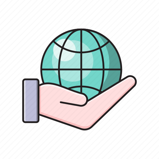 Global, hand, internet, protection, world icon - Download on Iconfinder
