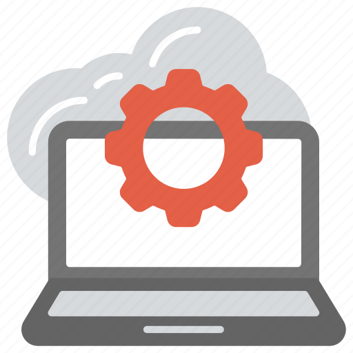 Cloud computing process, cloud connection management, cloud hosting, cloud system optimization, internet hosting icon - Download on Iconfinder