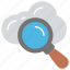 cloud computing concept, cloud exploration, cloud monitoring service, cloud search, cloud with magnifier 
