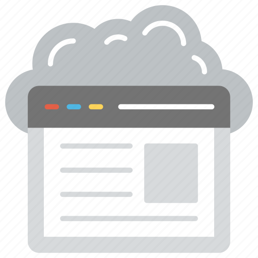 Cloud computing concept, cloud storage for website, cloud support information, cloud web hosting, cloud website icon - Download on Iconfinder