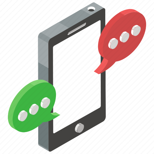 Mobile chatting, mobile communication, mobile conversation, mobile messaging, phone communication icon - Download on Iconfinder