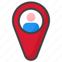 people, location, map, pin, navigation, avatar, man
