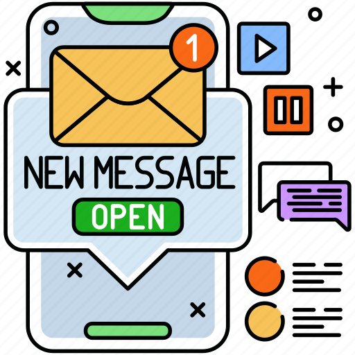Message, texting, inbox, notifications, communication, technology, instant icon - Download on Iconfinder