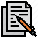 file, contract, document, pen, paper, report, business