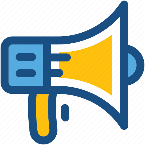 Announcement, bullhorn, loud hailer, megaphone, speaking trumpet icon - Download on Iconfinder