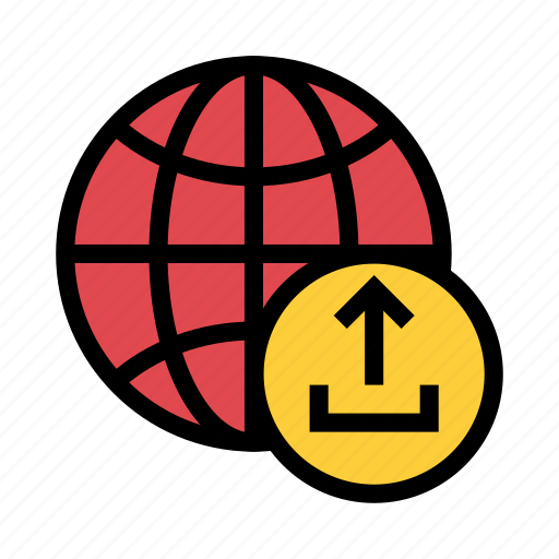 Earth, global, globe, planet, upload icon - Download on Iconfinder