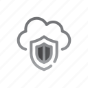cloud, hosting, server, security, shield