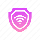 shield, server, wifi, internet, connection