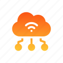 cloud, network, sharing, connections, wifi