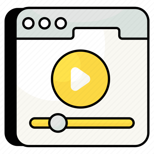 Web video, online video, play video, multimedia, video website icon - Download on Iconfinder