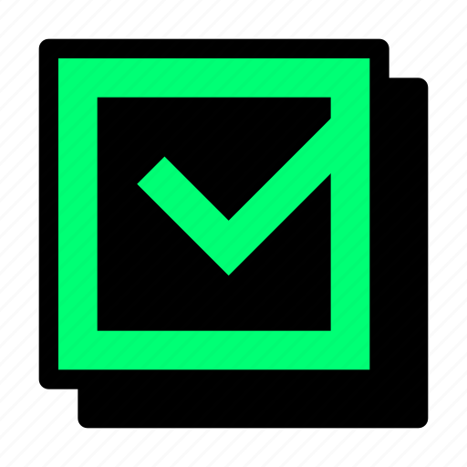 Checkbox, tick, done, yes, ui, success, neubrutalism icon - Download on Iconfinder