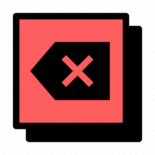 Delete, remove, cancel, brutal, neubrutalism, solidstyle, strongline icon - Download on Iconfinder