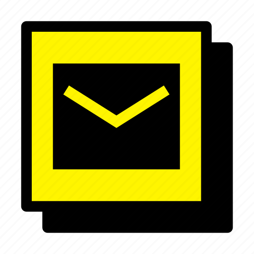Mail, message, comment, letter, brutal, neubrutalism, solidstyle icon - Download on Iconfinder