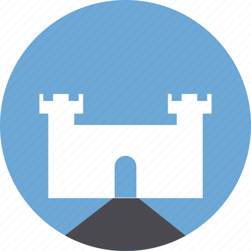 Building, castle, fortress, road, tower icon - Download on Iconfinder