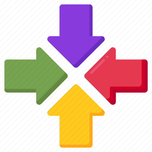 Convergence, arrows, direction icon - Download on Iconfinder