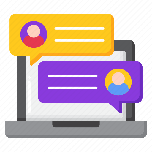 Online, chatting, computer, communication icon - Download on Iconfinder