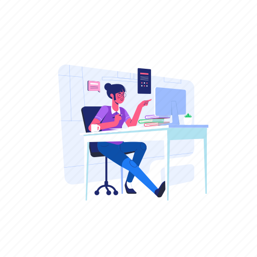 Study, new normal, education, online, device, work from home illustration - Download on Iconfinder