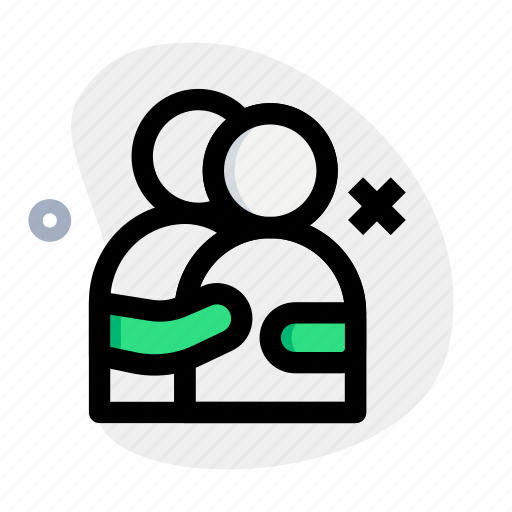 No, hugging, corona, cross, new normality icon - Download on Iconfinder