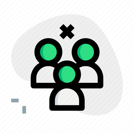 Not, crowd, new normality, cross, covid icon - Download on Iconfinder