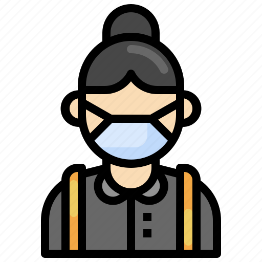 Studying, mask, bag, student, face, school, boy icon - Download on Iconfinder