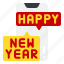 message, smartphone, mobile, speech, bubble, happy, new, year, communications 