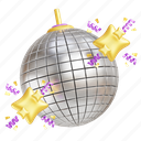 disco, ball, light, party, dance, decoration, new, year 