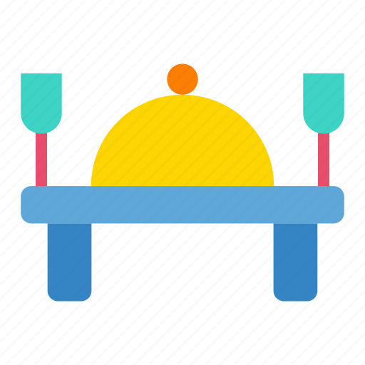 Dinner, dine, table, dinner table, champagne, drink, cloche icon - Download on Iconfinder