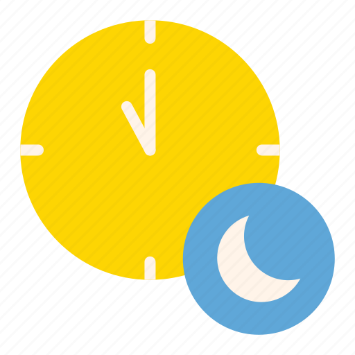 Midnight, clock, time, night, new year, time and date, moon icon - Download on Iconfinder