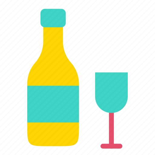 Wine, wine bottle, wine glass, alcohol, drink, champagne, beverage icon - Download on Iconfinder