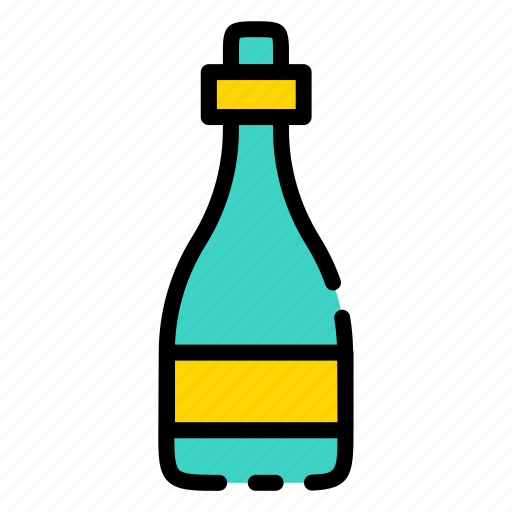 Champagne, bottle, cork, alcohol, drink, glass, cheer icon - Download on Iconfinder