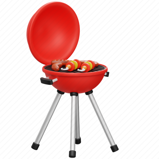 Barbecue, bbq, cooking, skewer, food, sausage, cook 3D illustration - Download on Iconfinder