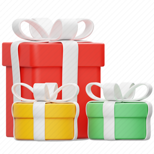 Gifts, box, christmas, holiday, birthday, xmas, present 3D illustration - Download on Iconfinder