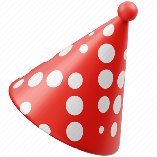 Party, hat, birthday, cap 3D illustration - Download on Iconfinder