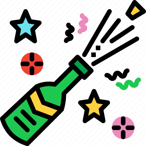 Birthday, celebration, champagne, christmas, new year, party icon - Download on Iconfinder