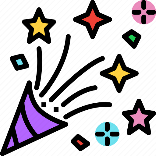 Birthday, celebration, confetti, new year, party, xmas icon - Download on Iconfinder