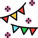celebration, christmas, festival, flags, new year, party, triangle