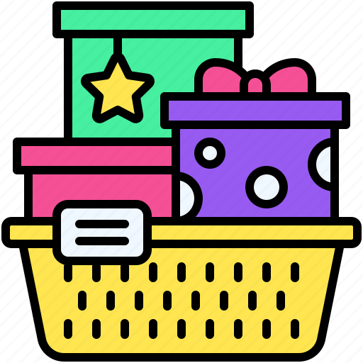 Party, celebrate, event, holiday, gift box, basket icon - Download on Iconfinder