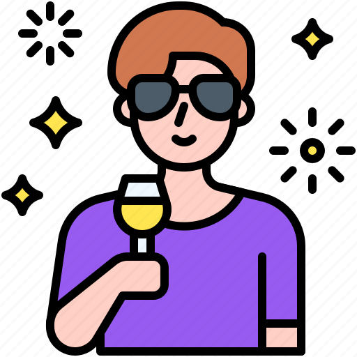Party, celebrate, event, holiday, guest, male icon - Download on Iconfinder