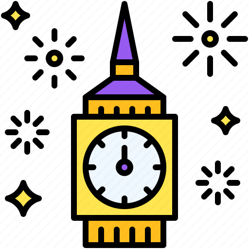 Party, celebrate, event, holiday, clock tower icon - Download on Iconfinder