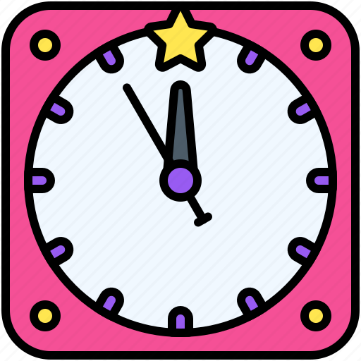 Party, celebrate, event, holiday, clock icon - Download on Iconfinder