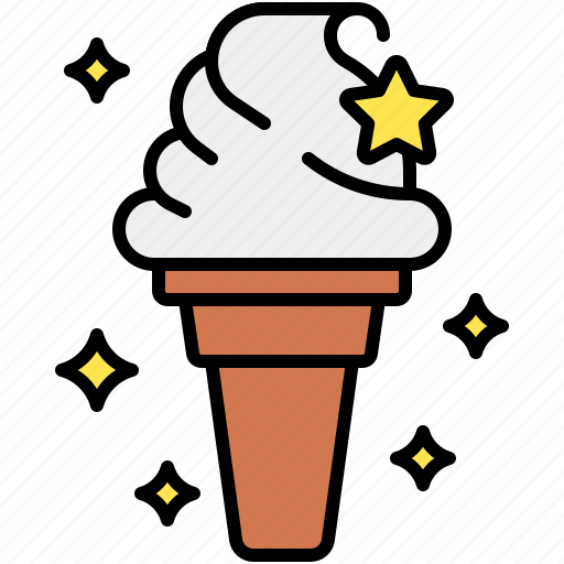 Party, celebrate, event, holiday, ice cream cone, ice cream icon - Download on Iconfinder