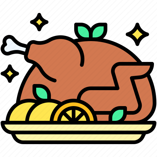 Party, celebrate, event, holiday, chicken, roast chicken icon - Download on Iconfinder
