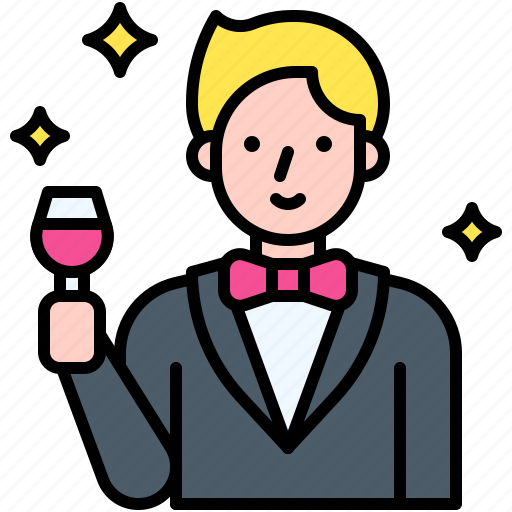 Party, celebrate, event, holiday, guest, suit, man icon - Download on Iconfinder