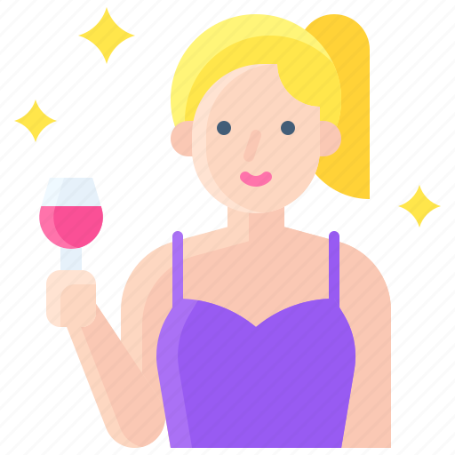 Party, celebrate, event, holiday, woman, guest icon - Download on Iconfinder