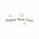 banner, happy new year, new year, party