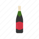 bottle, glass, red wine, wine 