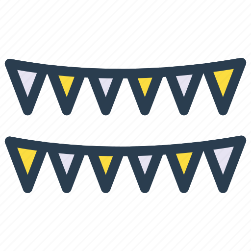 Bunting, celebration, decoration, flag, party icon - Download on Iconfinder